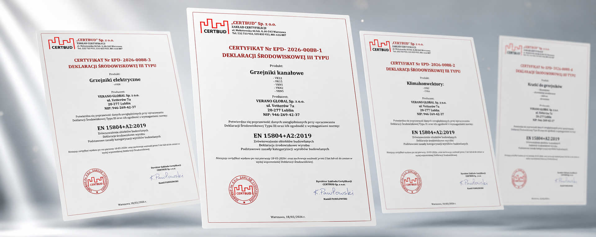 Mamy to! Certyfikat EPD